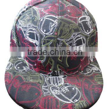 custom design full embroidery fit snapback cap