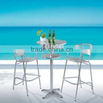 Outdoor bar stool and table