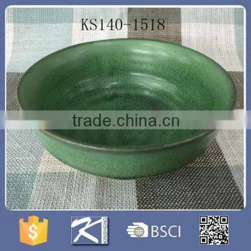 Glazed Green Porcelain Dish Plate in Emerald Green photo-3