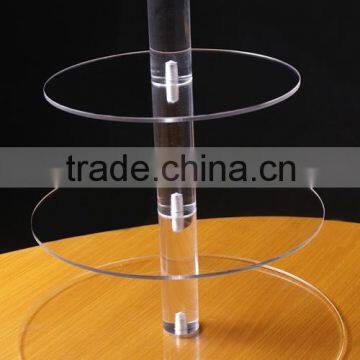 handmade high clear 4 tiers round acrylic cake stand/5 tier acrylic wedding cake stand/acrylic cupcake stand