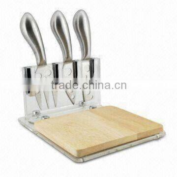 Wholesale customized knife set with acrylic block