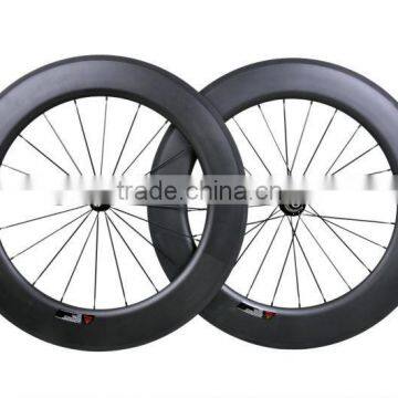 100% hand build bicycle wheels 700c carbon bike wheels 700c 88mm clincher, 700C 88mm Clincher Carbon Wheelset Road Bicycle