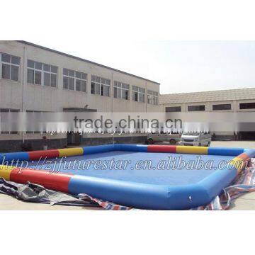 Square PVC tarpaulin inflatable above ground swimming pool