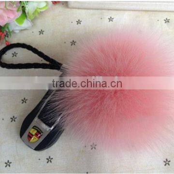 Colorful dyed large fur pom poms fox fur ball