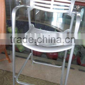 outdoor high bar chair aluminum powder coating/ rib bar chair