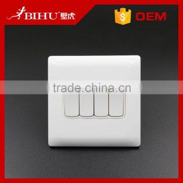 BIHU white PC 4 gang 1 way or 2 way bed control wall switch and socket