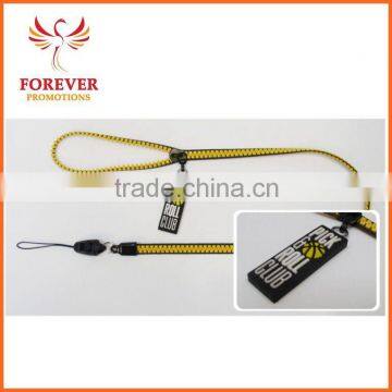 Hot Selling Club Logo Custom Zipper Neck Lanyard