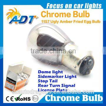 Automotive 1157 BAY15D Halogen Chrome Bulb Amber Color Auto Car Accessories photo-1
