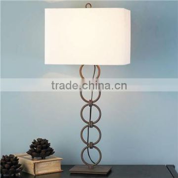 UL & CUL Listed Steel Chain Table Lamp in Olde Brick