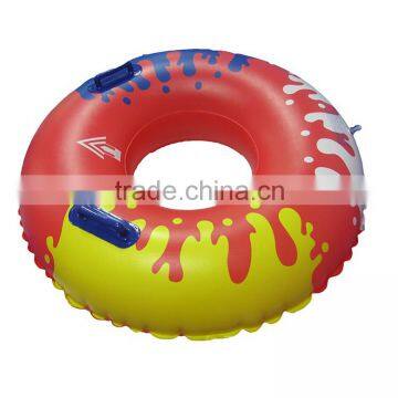 full color inflatable snow tube skiing with handles,inflatable snow tube skiing