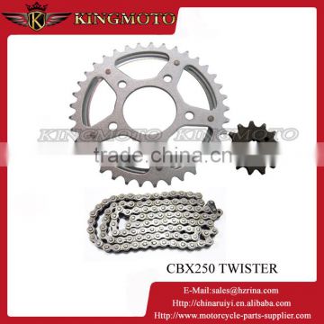 OEM wholesale CD70 specification standard chain sprocket set with high quality for Pakistan