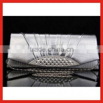 Socialite Noble Diamond Evening Bag Upscale Elegance Leather Clutch Bag for Lady Wholesale photo-4