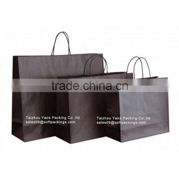 New Design Take Away Colorful Kraft Paper Shopping Bag, Printed Paper Carrier Bag, Natural Promotion Kraft Paper Flat Bottom photo-1