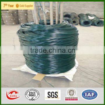 Q195 PVC coated wire with green color big roll PVC wire