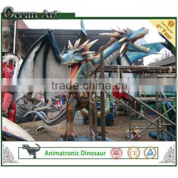 Real Lifesize Dinosaur King With Two Colorful Heads