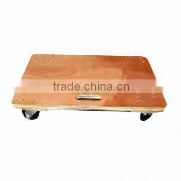 Tool Cart for European, Wooden Material and Four Solid Wheels