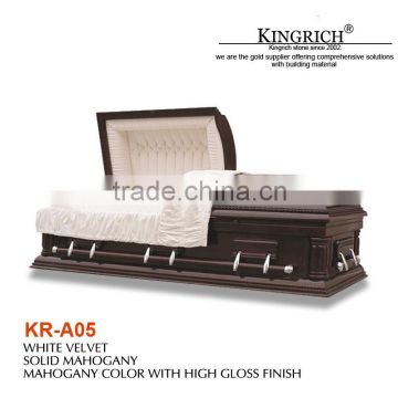 KR-A5 Best price of funeral wooden coffin dimensions