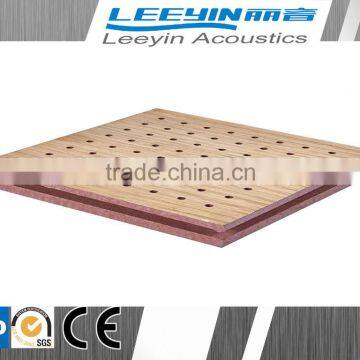 high quality wooden perforated panel for studios and meeting room