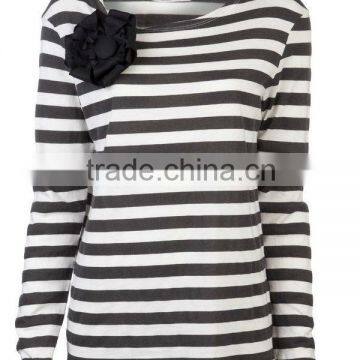 Newest women's long sleeve striped t shirts