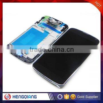 Best quality LCD digitizer assembly Google Nexus 4 WITH frame for LG E960