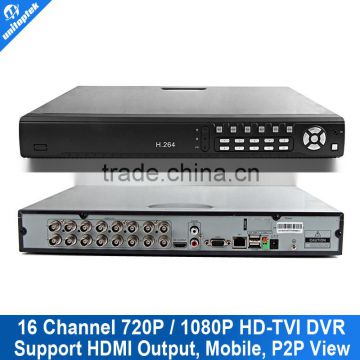 1080P 16 CH HDTVI DVR VGA Output 720P Real time Recorder 16CH HD TVI TVR