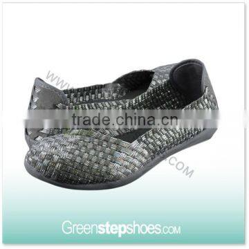 Lady's Slip-on Manufacturer Weave Flat Casual Shoes photo-3