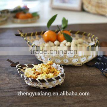 Bamboo Woven Snacks Basket for Restaurant and Dining Room photo-4
