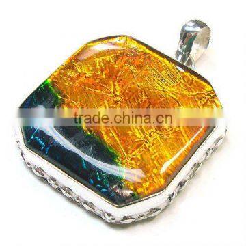 925 Sterling Silver Silver Glass Pendant Jewellery