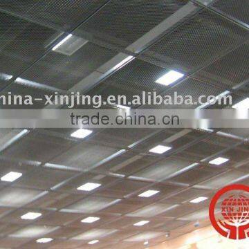 Metal stretched drop ceiling tiles/grid panel