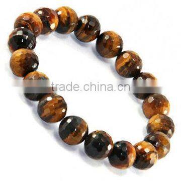 10mm round loose faceted tiger eye gemstone semi-precious gemstone bracelets