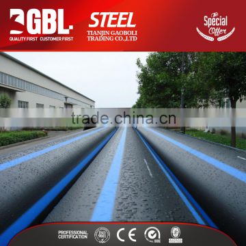 cheap construction building materials red HDPE coated steel pipe