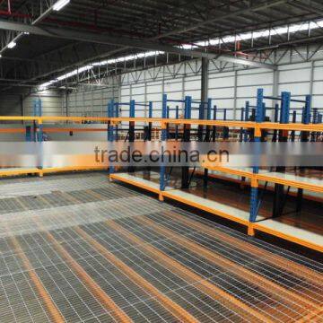 Warehouse Mezzanine Floor Covered With Steel Gratings