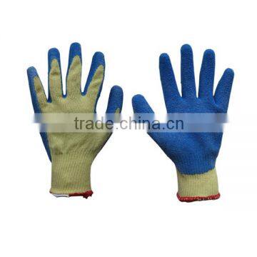 10G KEVLAR STRING KNIT LINER COATED WITH LATEX CUT RESISTANCE LEVEL 3-5 ANTI-CUT SAFETY GLOVES