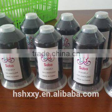 black high tenacity polyester bonded thread 210D/2PLY