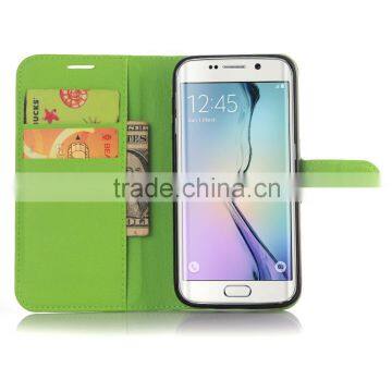 Hot Selling Ultra Thin Lichee PU Leather Case Wallet Folio Flip Cover for Samsung GALAXY S7 Edge photo-6