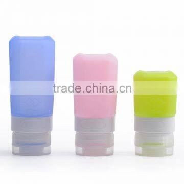 100% Food Grade Silicone Squeeze Empty Travel Size Bottles, Mini Silicone Shampoo Bottle