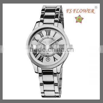 Nice New Stainless Steel Watch Diamond Jelly Buckle Watch With Calendar 2014