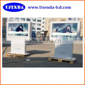 46 inch high brightness stand alone LCD outdoor android with touch screen lcd advertising digital signage, outdoor kiosk