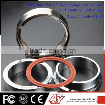 Aluminum 2.25'' v-band clamp flange set