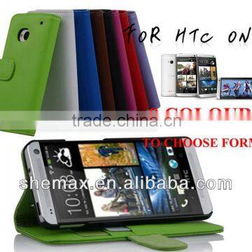 Wholesale price for HTC one M7 case, New Flip Leather Case for HTC One M7