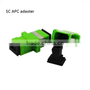 low insetion loss SM simplex sc/apc fiber optic adapter with flange caps