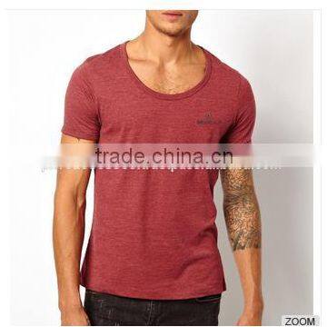 High Quality Men's Scoop Neck Cotton T-shirt