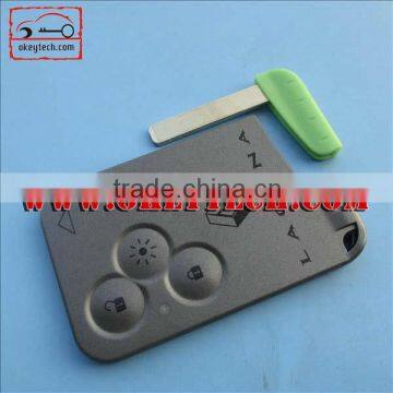 OkeyTech Renault Laguna smart key card cover 3 buttons with blade for renault key card renault