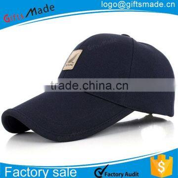 flat hat/metal logo custom design snapback hat