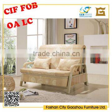 High quality fold up convertible sofa lounge bed Italian style two seater sofa cum bed design