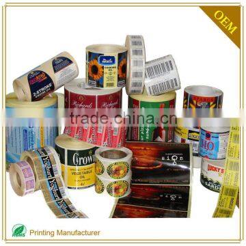 2015 Full Color Frozen Food Label Sticker Stickers For Isticks Cutting Printer Factory