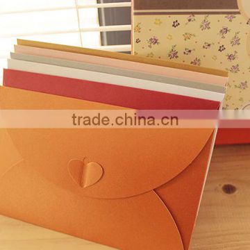 orange olour Envelopes for Greeting wedding Card with button butterfry