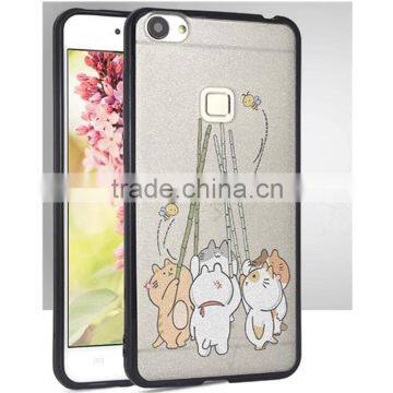 Silk Pattern TPU+PC Bumper Case for Iphone 5s 6/6s 7 Plus for Samsung Note 4 photo-3