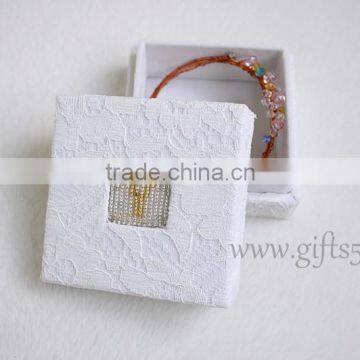 Personalized Custom Handmade Made Jewelry Boxes With Beaded Name Plate of Y photo-3