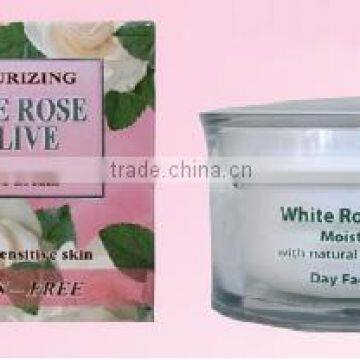 Day Face Cream "WHITE ROSE & OLIVE", Paraben Free, Made In EU 50 ml.